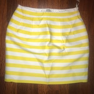 Yellow and white Kate spade skirt